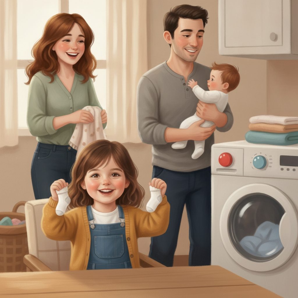 Ella painted into page four of the book