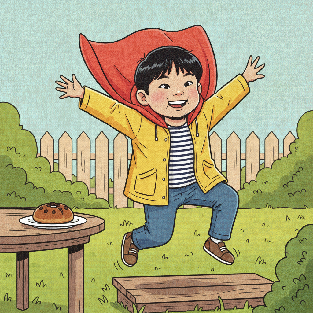 Kenji painted into page two of the book