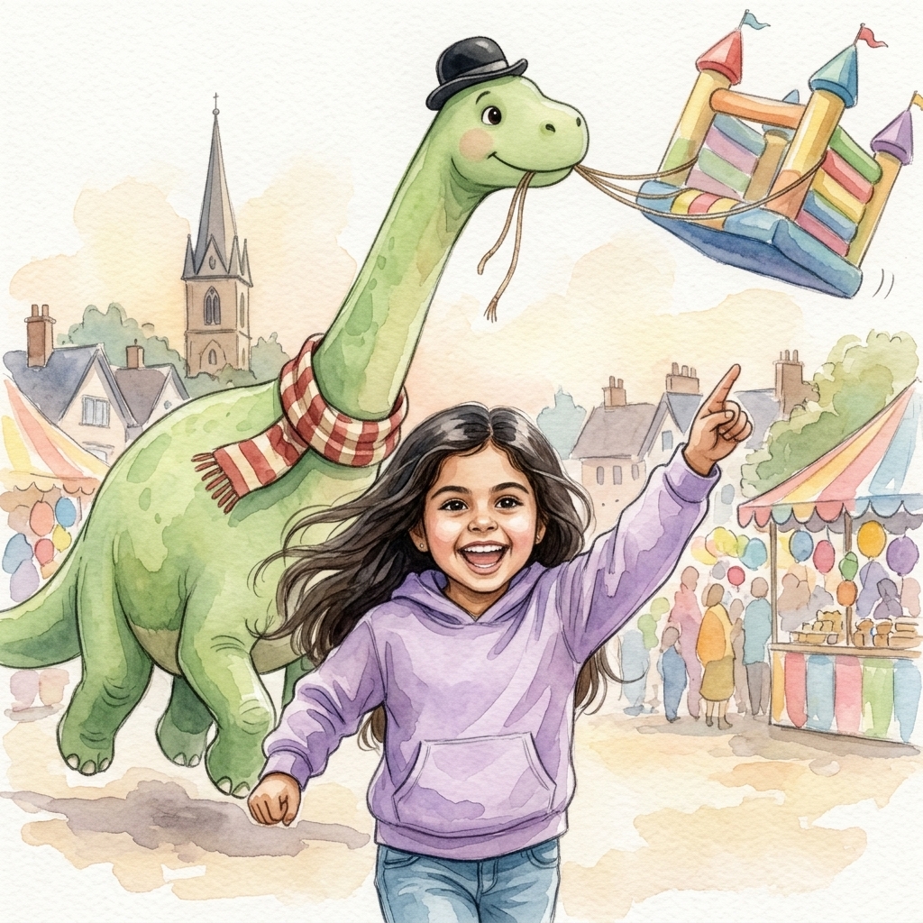 Sofia painted into page eight of the book
