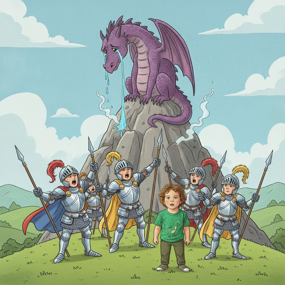 Noah painted into page three of the book
