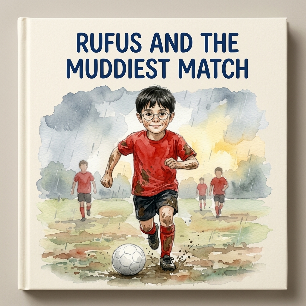 Painted sample cover — Rufus and the Muddiest Match