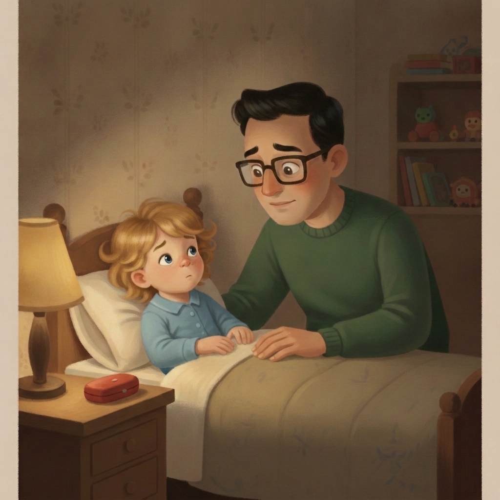 Theo painted into page four of the book